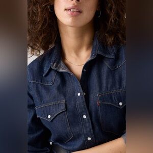 Levi's Classic Blue Denim Shirt with Pearl snaps